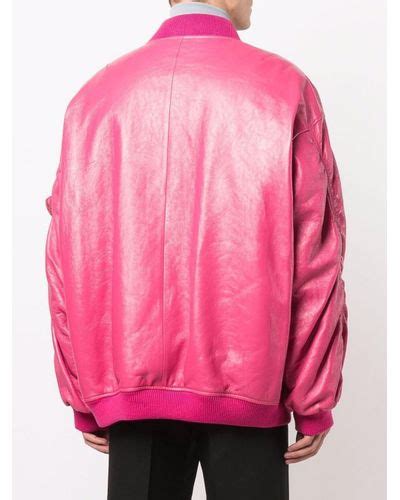 prada pink leather jacket|Prada bomber jacket for men.